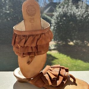 Jeffrey Campbell Ibiza Last Ruffle Thong Sandals